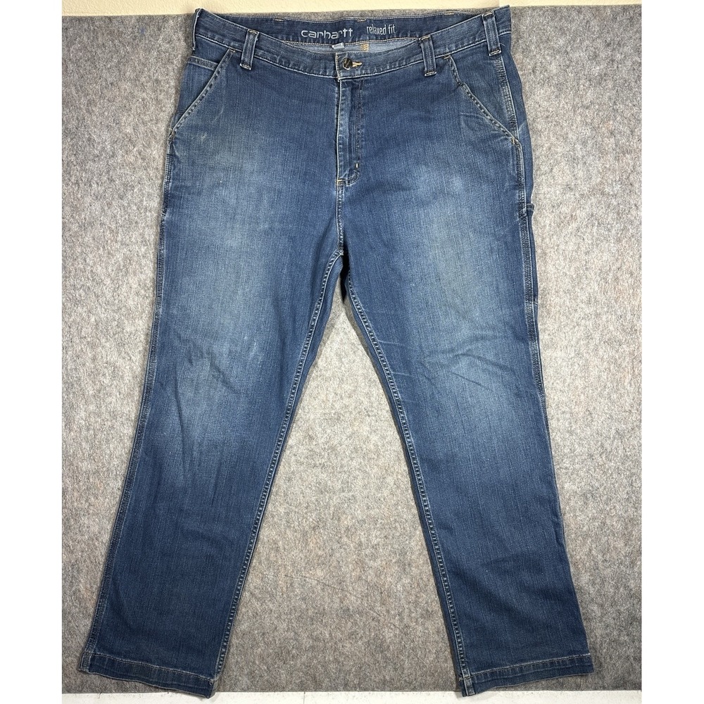Vintage Y2K Carhartt Relaxed Fit Carpenter Denim Jeans Mens 40×30 Made In Mexico